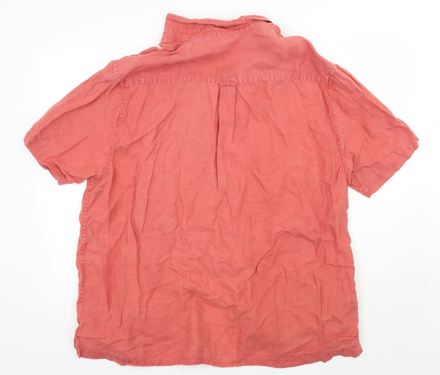 Easy Mens Orange    Button-Up Size 2XL