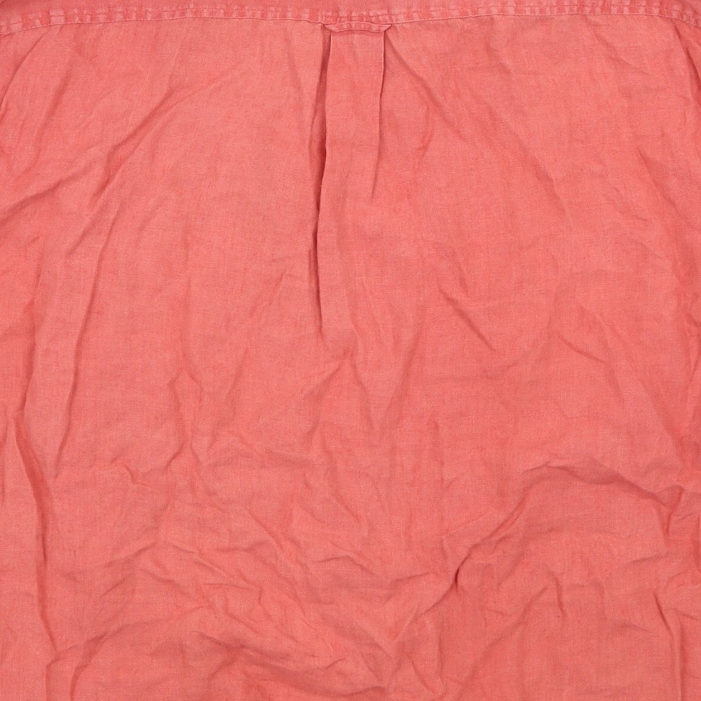 Easy Mens Orange    Button-Up Size 2XL