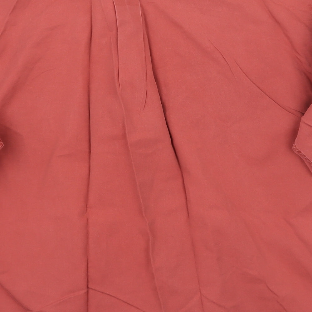 BHS Mens Red    Button-Up Size XL