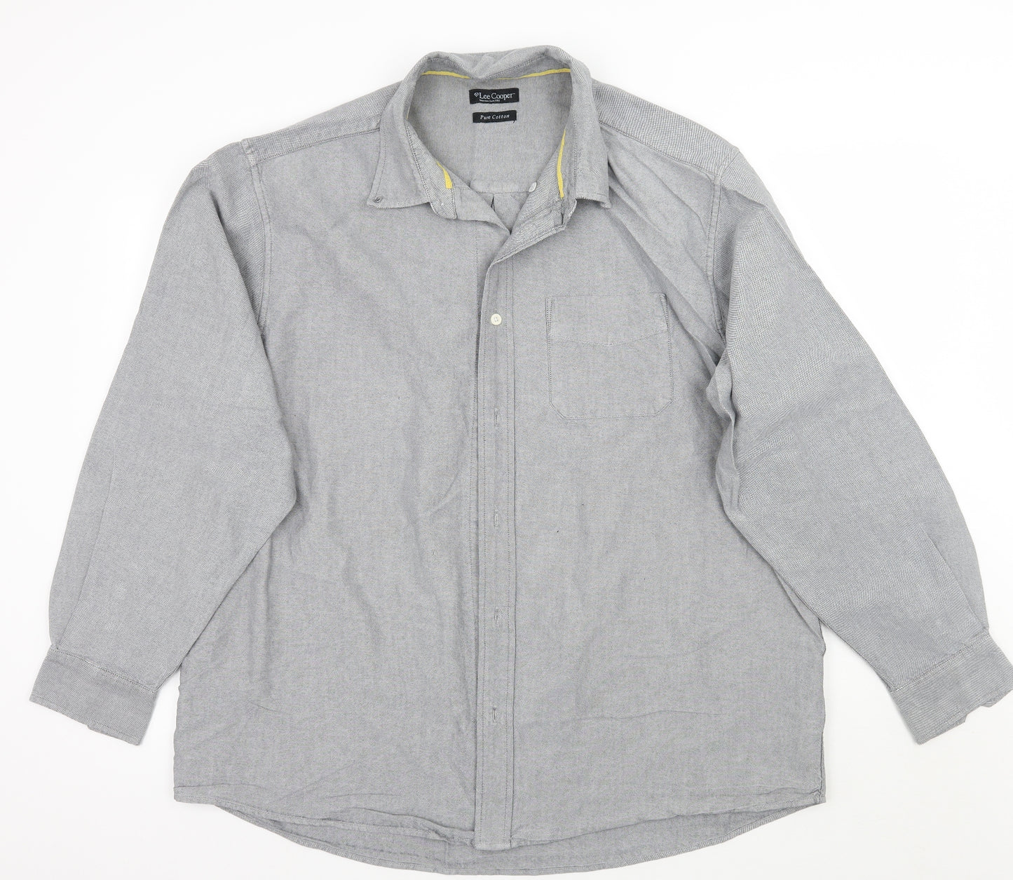 Lee Cooper Mens Grey    Button-Up Size 2XL