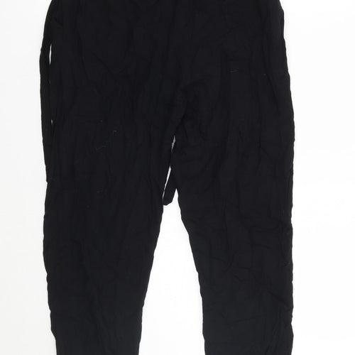 H&M Womens Black   Cropped Trousers Size 4 L25 in