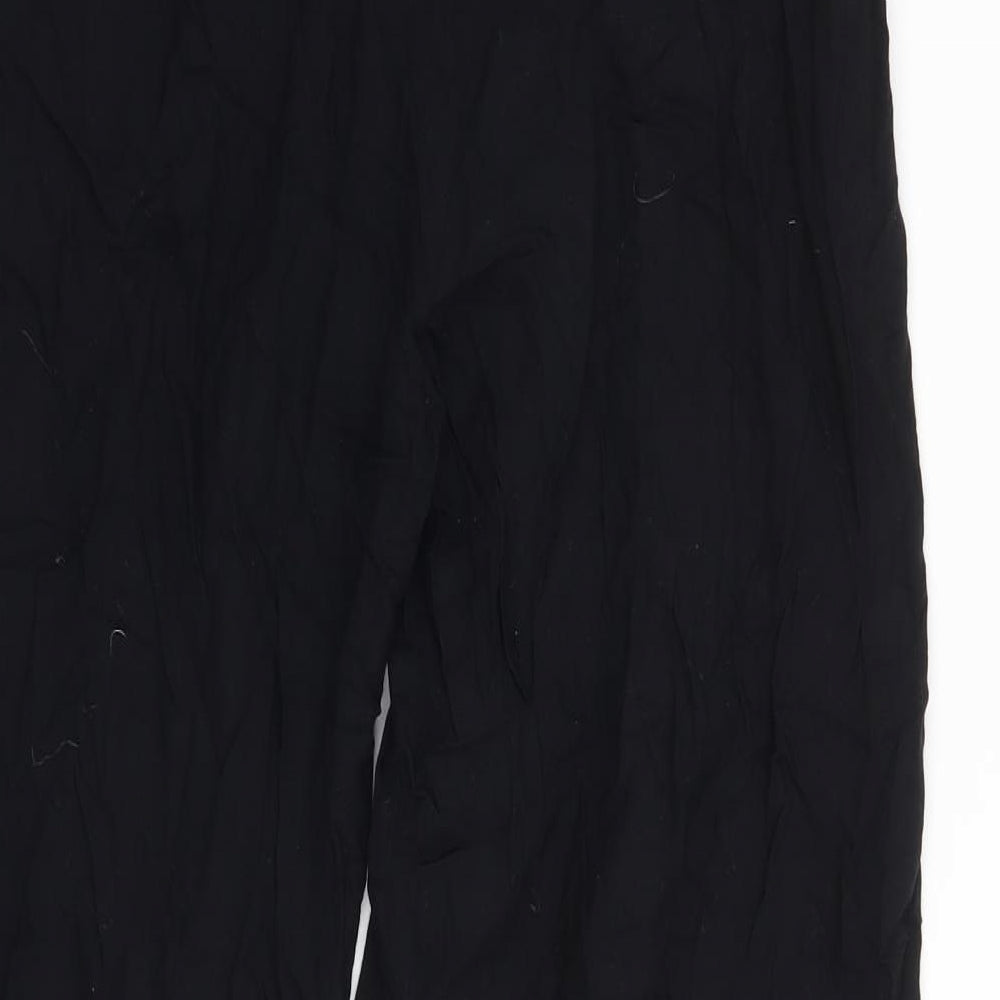 H&M Womens Black   Cropped Trousers Size 4 L25 in