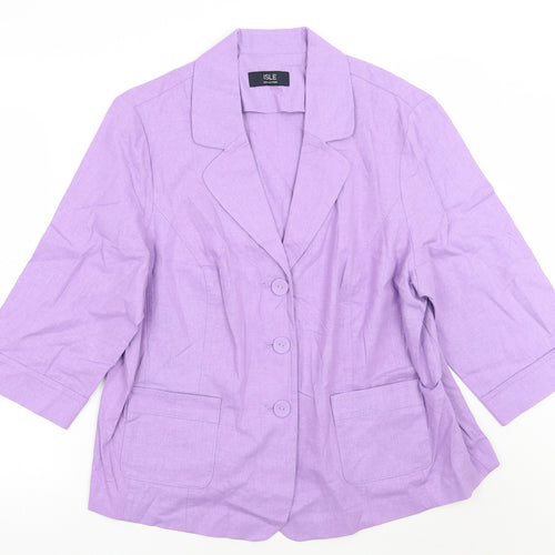Isle Womens Purple   Jacket Blazer