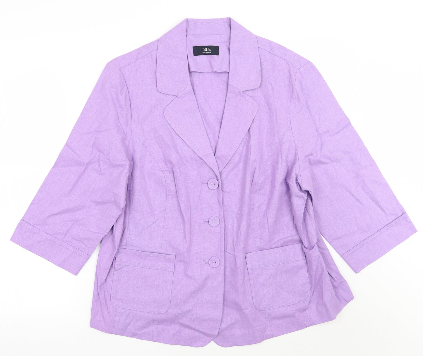 Isle Womens Purple   Jacket Blazer