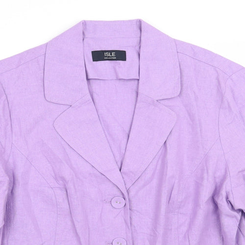Isle Womens Purple   Jacket Blazer