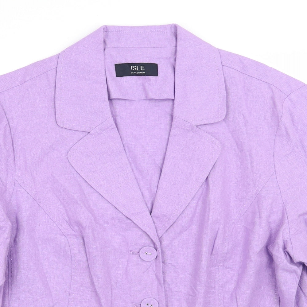 Isle Womens Purple   Jacket Blazer