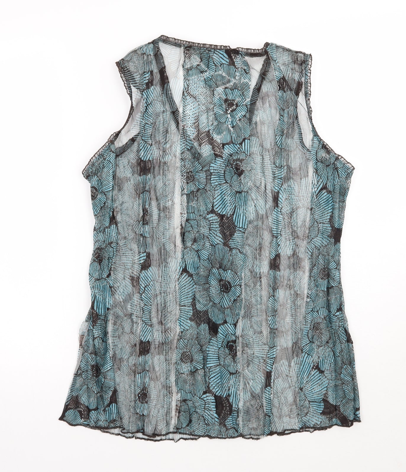 Per Una Womens Blue Floral  Basic Tank Size 18