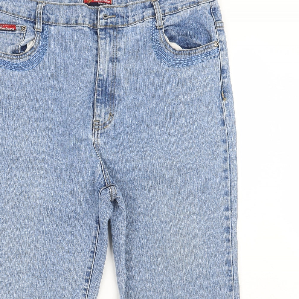 cantarana Womens Blue   Cropped Jeans Size 14