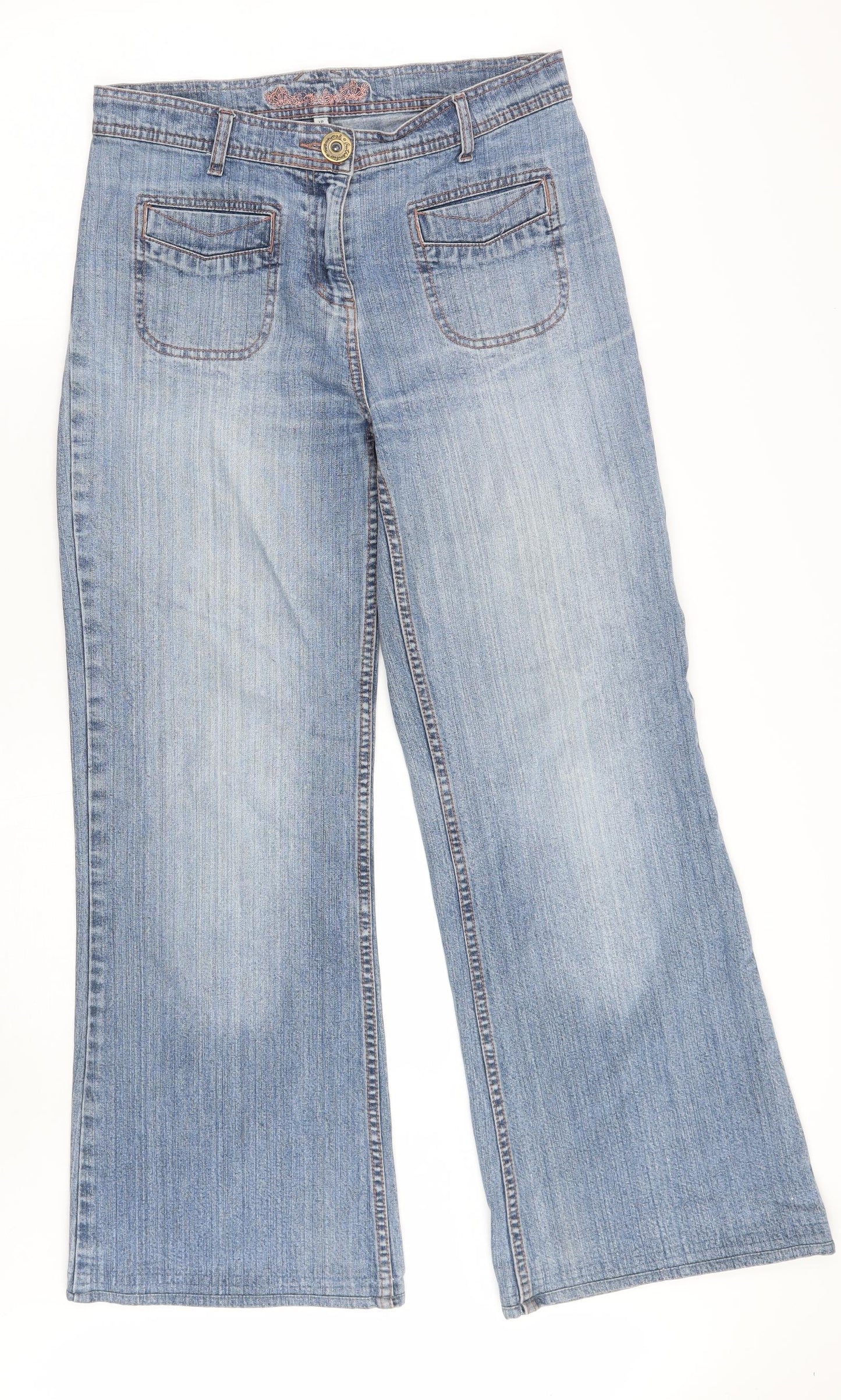 Evie Womens Blue   Straight Jeans Size 10 L27 in