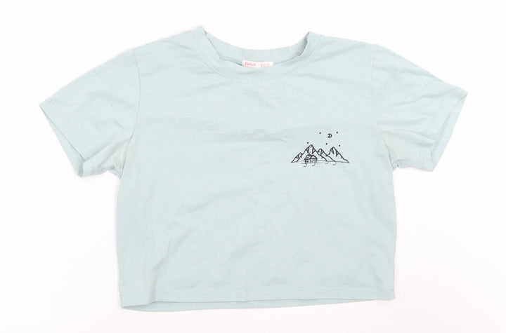 ROMWE Womens Blue   Cropped T-Shirt Size M
