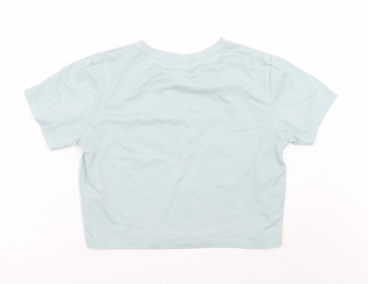 ROMWE Womens Blue   Cropped T-Shirt Size M