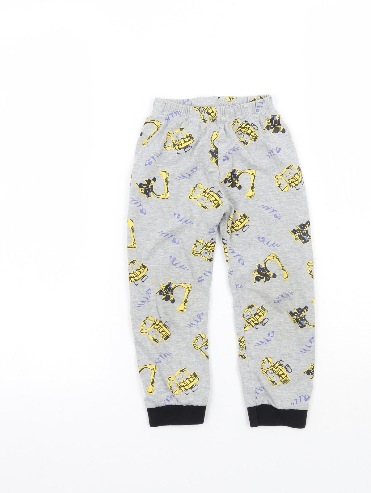 Preworn Boys Grey Geometric   Pyjama Pants Size 3 Years