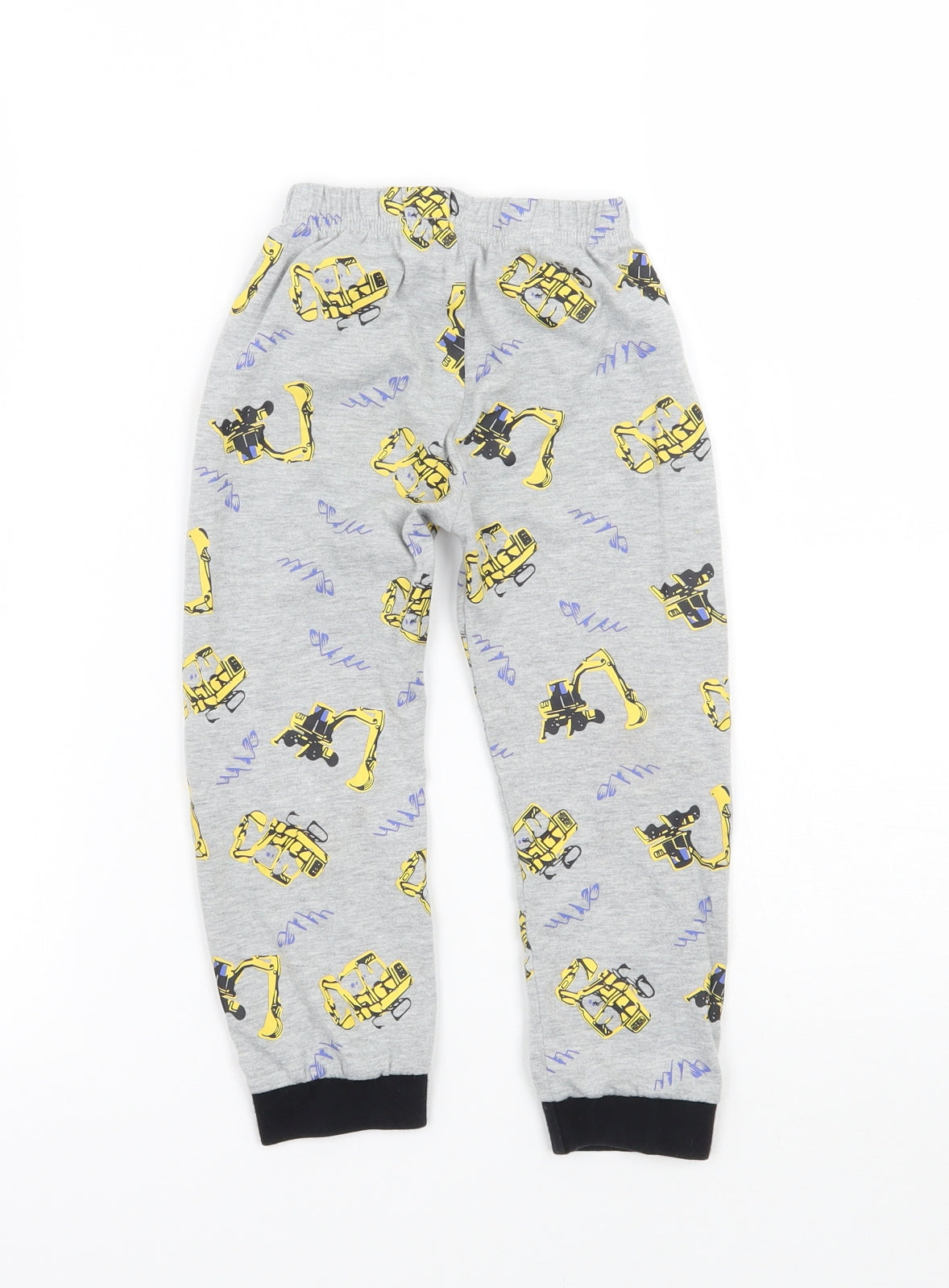 Preworn Boys Grey Geometric   Pyjama Pants Size 3 Years
