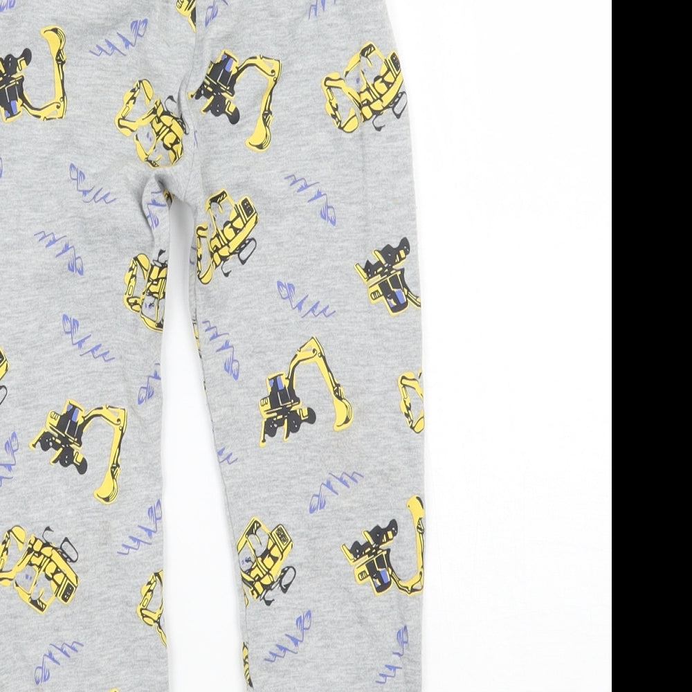 Preworn Boys Grey Geometric   Pyjama Pants Size 3 Years