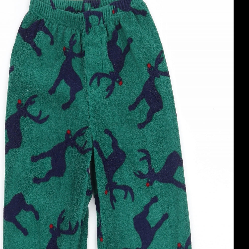 John Lewis Boys Green Geometric   Pyjama Pants Size 5-6 Years