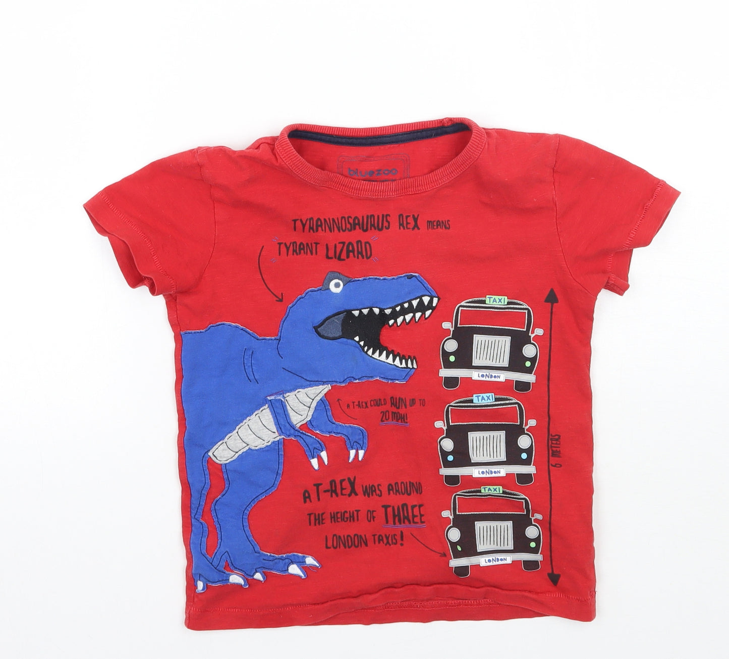 Bluezoo Boys Red   Basic T-Shirt Size 4-5 Years