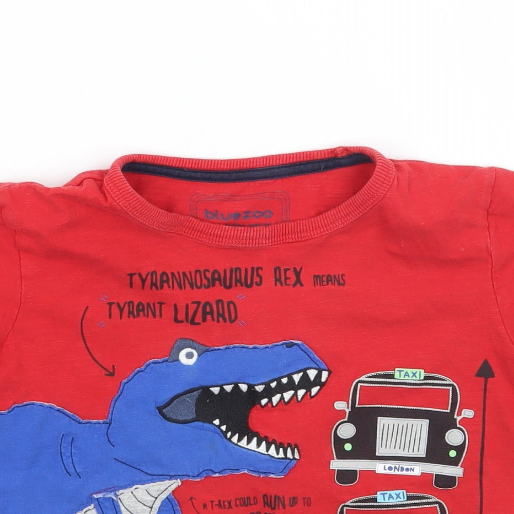 Bluezoo Boys Red   Basic T-Shirt Size 4-5 Years