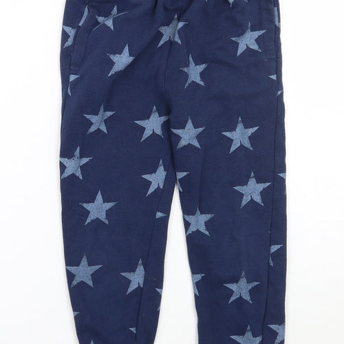 H&M Boys Blue Geometric  Sweatpants Trousers Size 5-6 Years