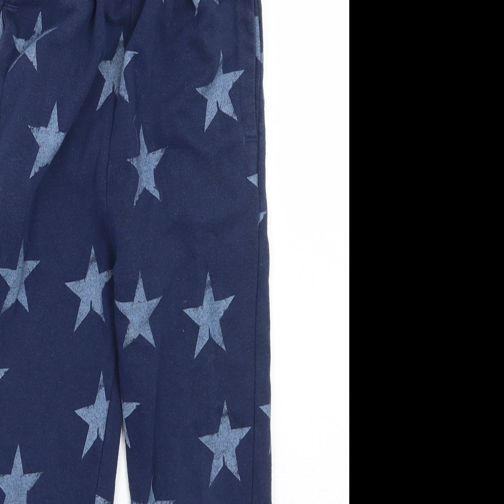 H&M Boys Blue Geometric  Sweatpants Trousers Size 5-6 Years