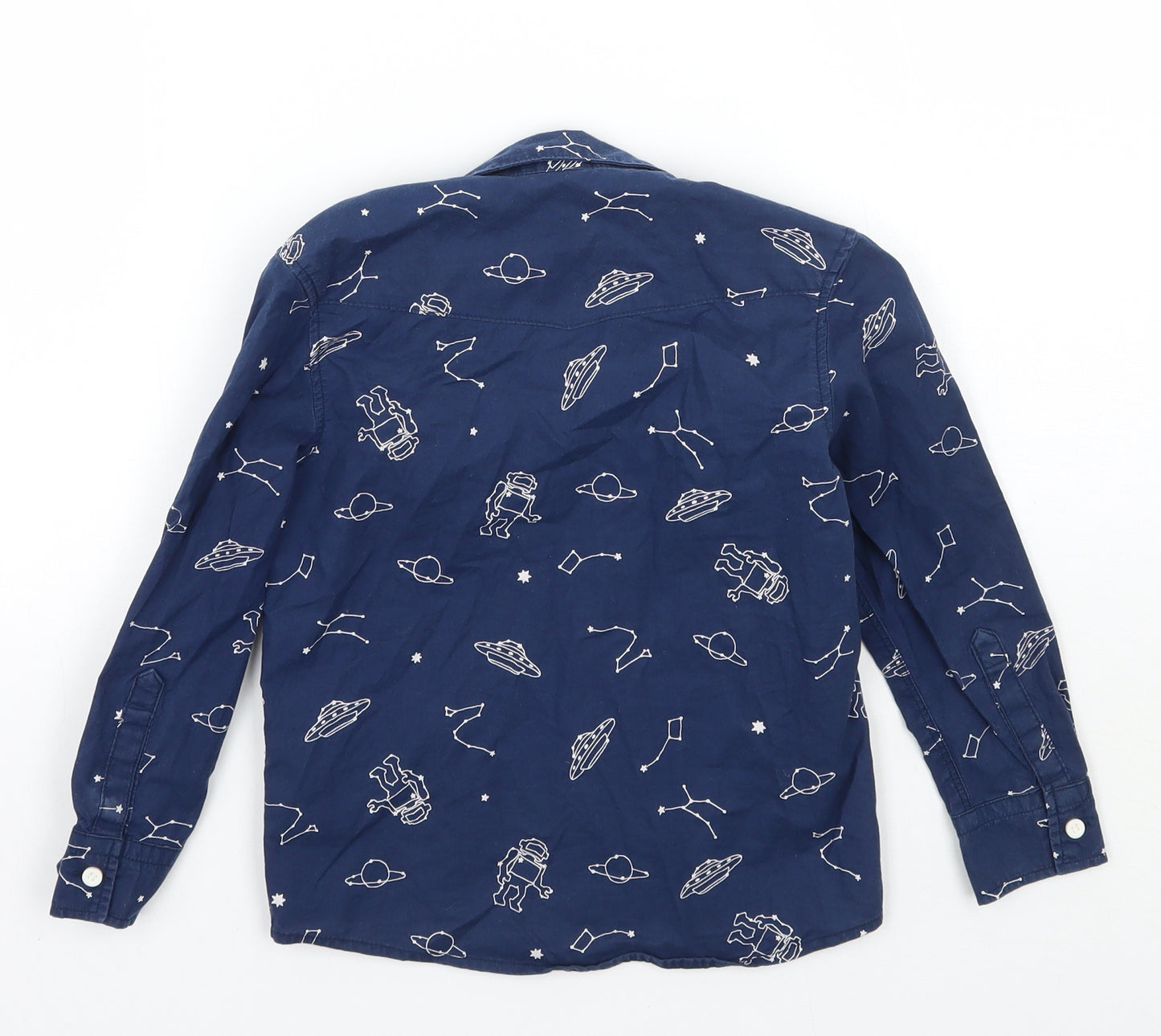 H&M Boys Black Geometric  Basic Button-Up Size 4-5 Years