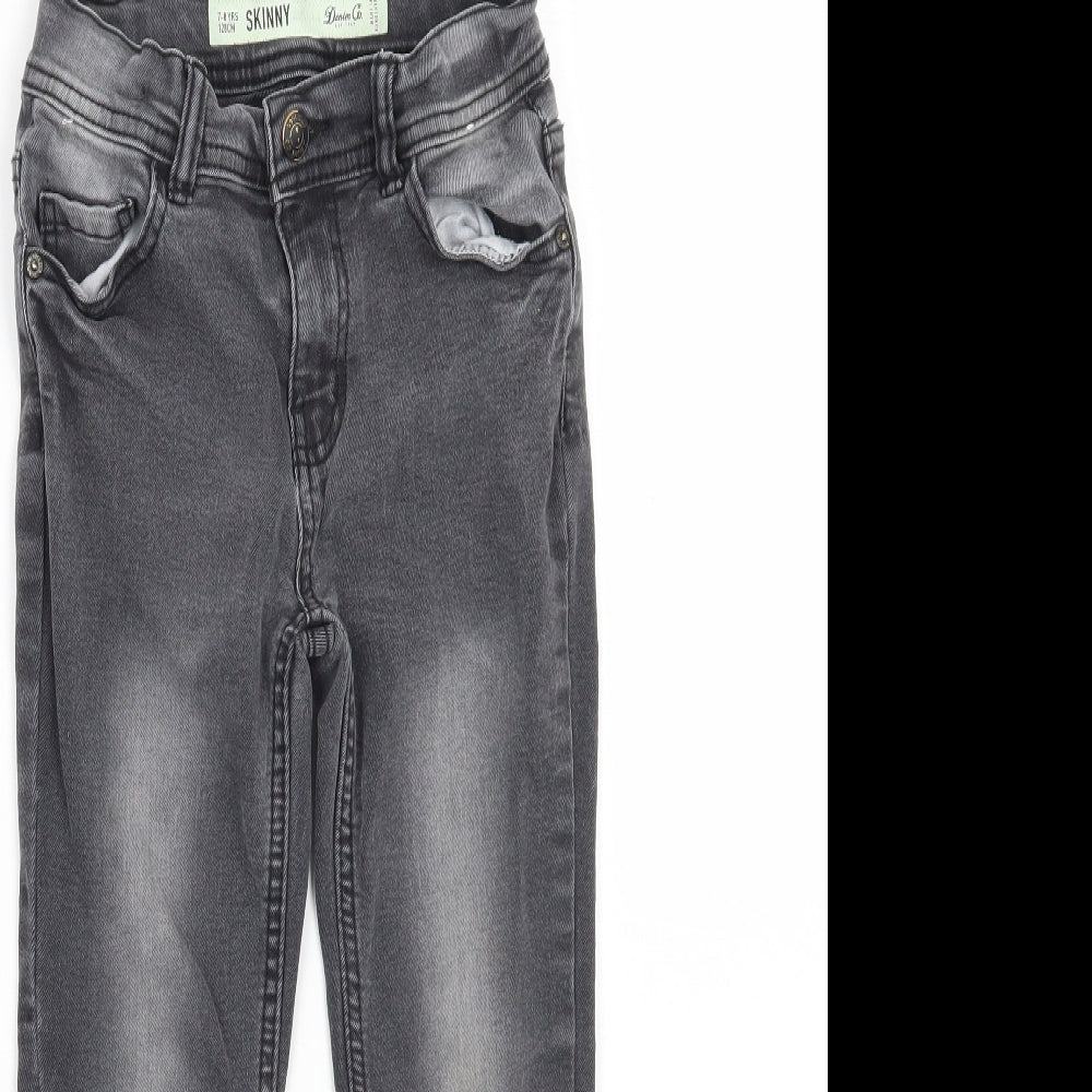 Denim & Co. Boys Grey   Skinny Jeans Size 7-8 Years