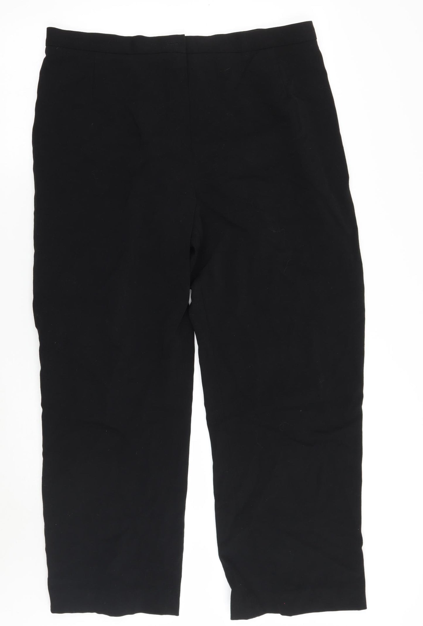 Preworn Womens Black   Trousers  Size 34 L28 in