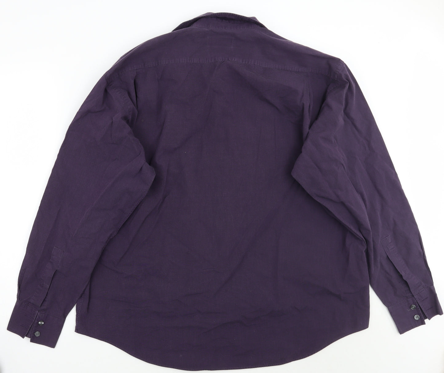 Yves Saint Laurent Mens Purple    Button-Up Size 17