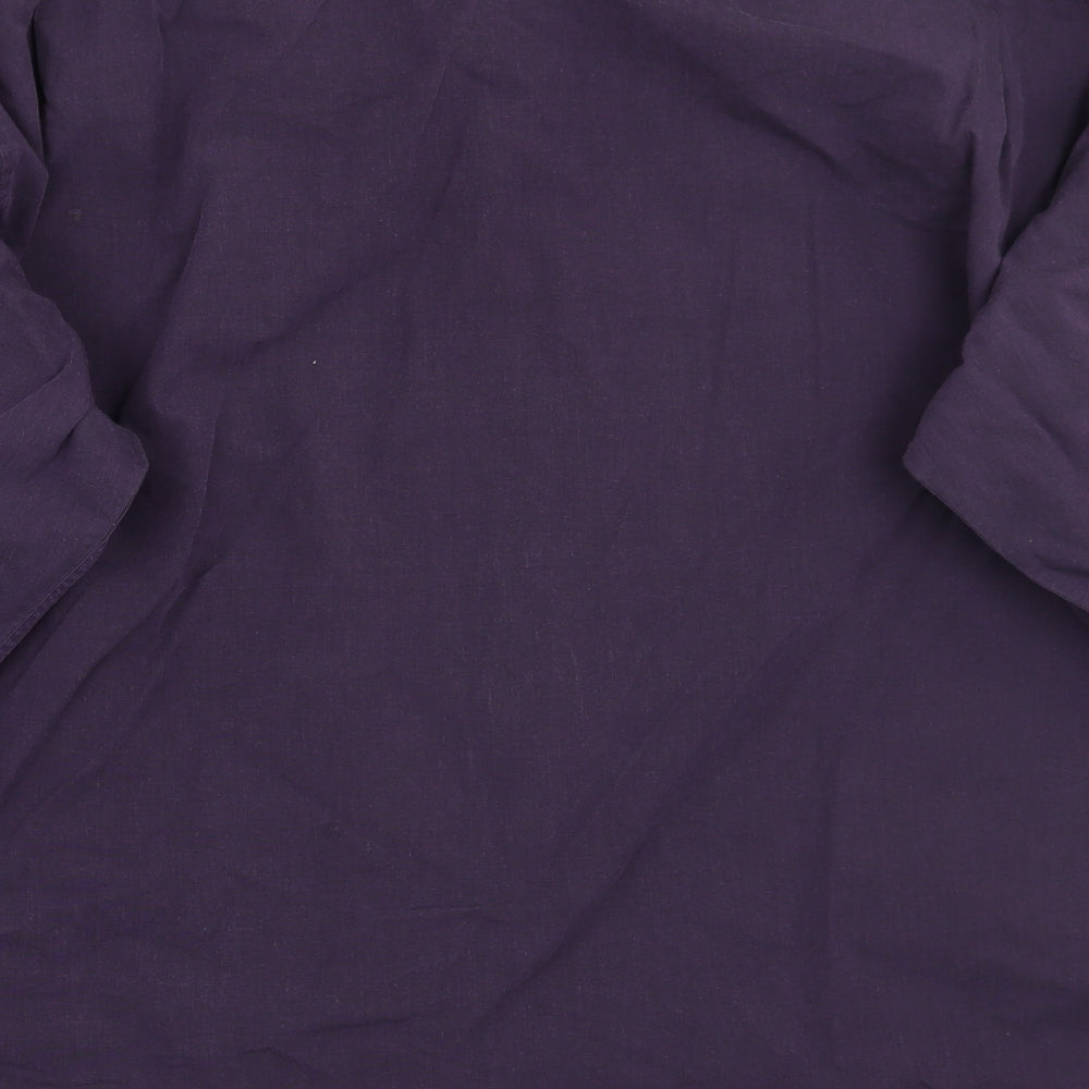 Yves Saint Laurent Mens Purple    Button-Up Size 17