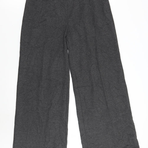 Marks and Spencer Womens Grey Check  Trousers  Size 10 L28 in