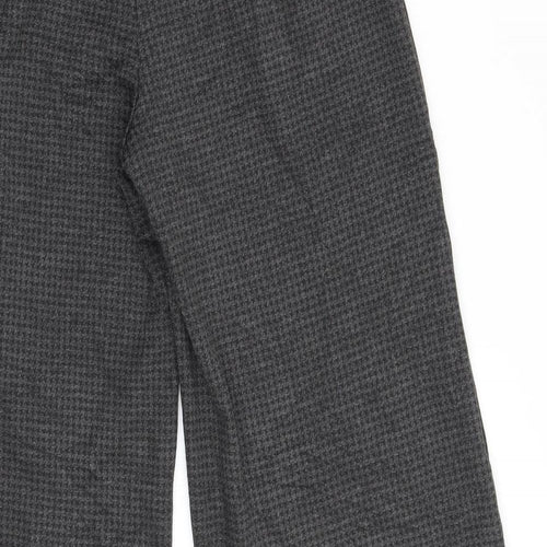 Marks and Spencer Womens Grey Check  Trousers  Size 10 L28 in