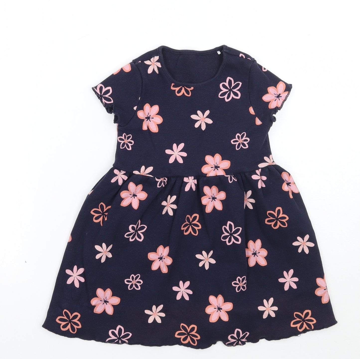 George Girls Blue Floral  A-Line  Size 3-4 Years