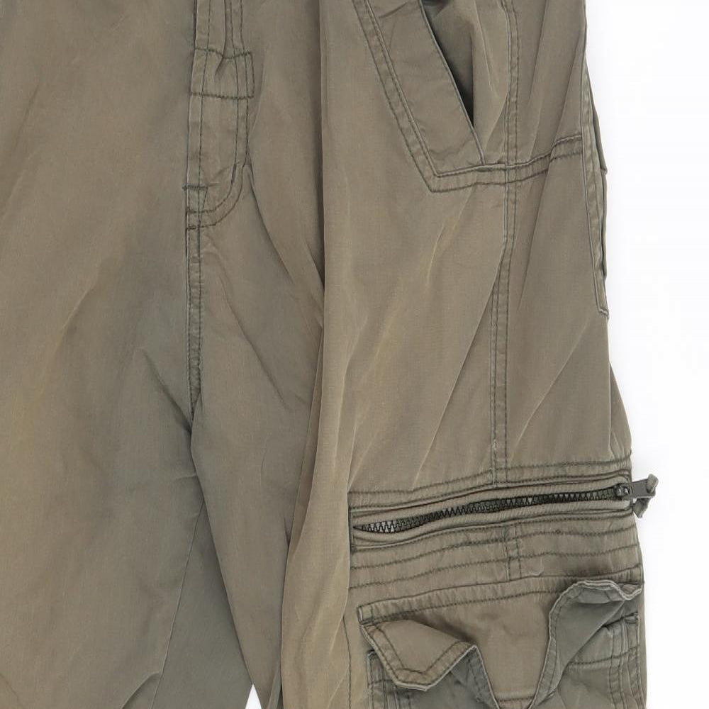 NEXT Mens Green   Cargo Trousers Size 34 L28 in