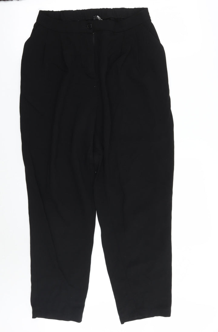 H&M Womens Black Trousers Size 8 L28 in