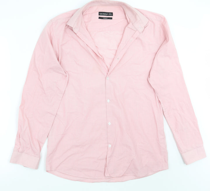 Cedar Wood State Mens Pink Button-Up Size 15.5