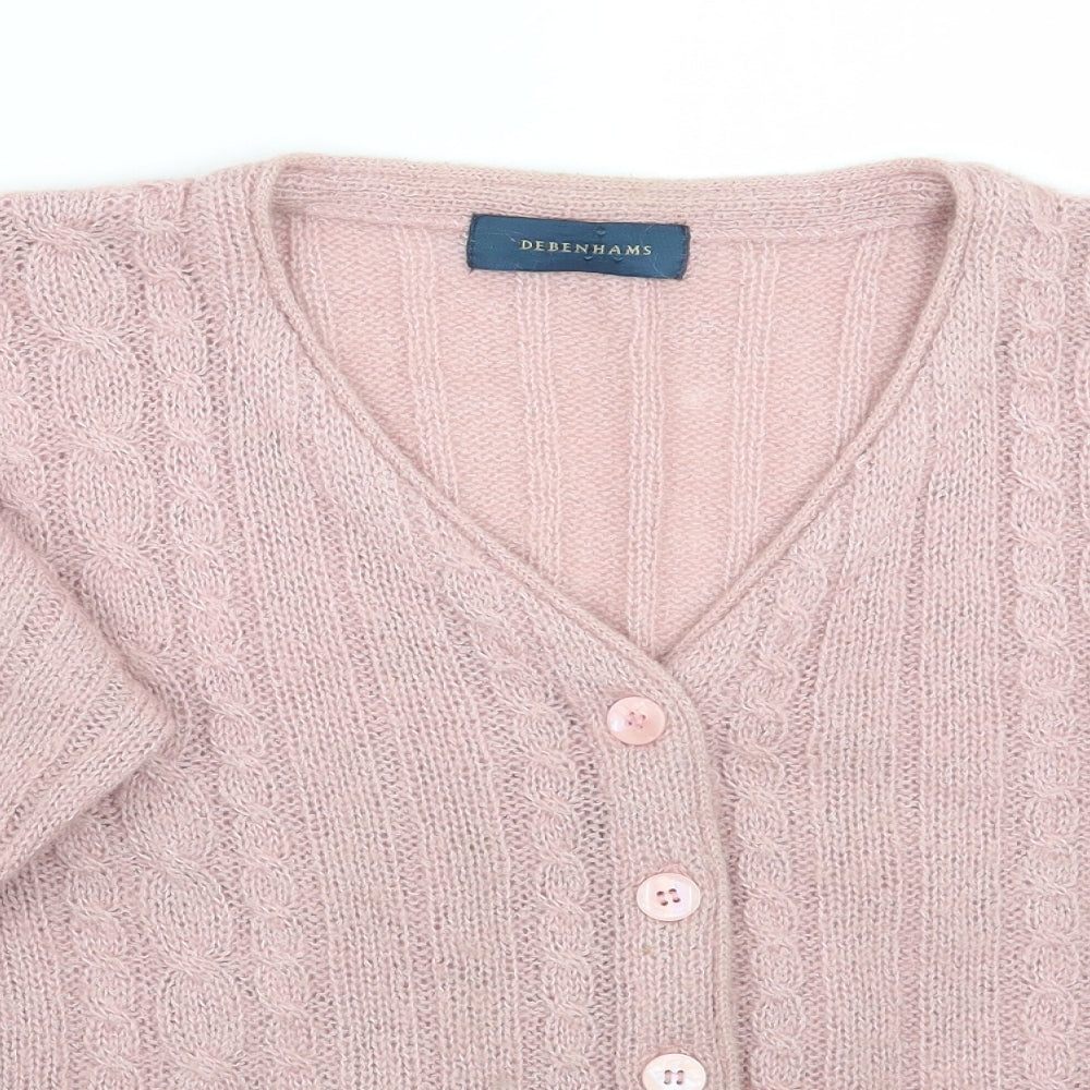 Debenhams Womens Pink   Cardigan Jumper Size S