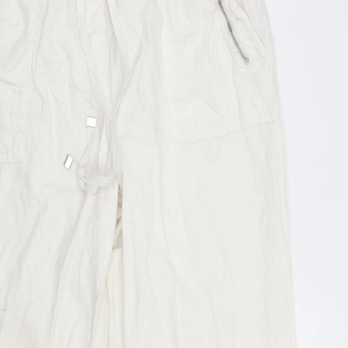 George Womens White   Trousers  Size 12 L27 in