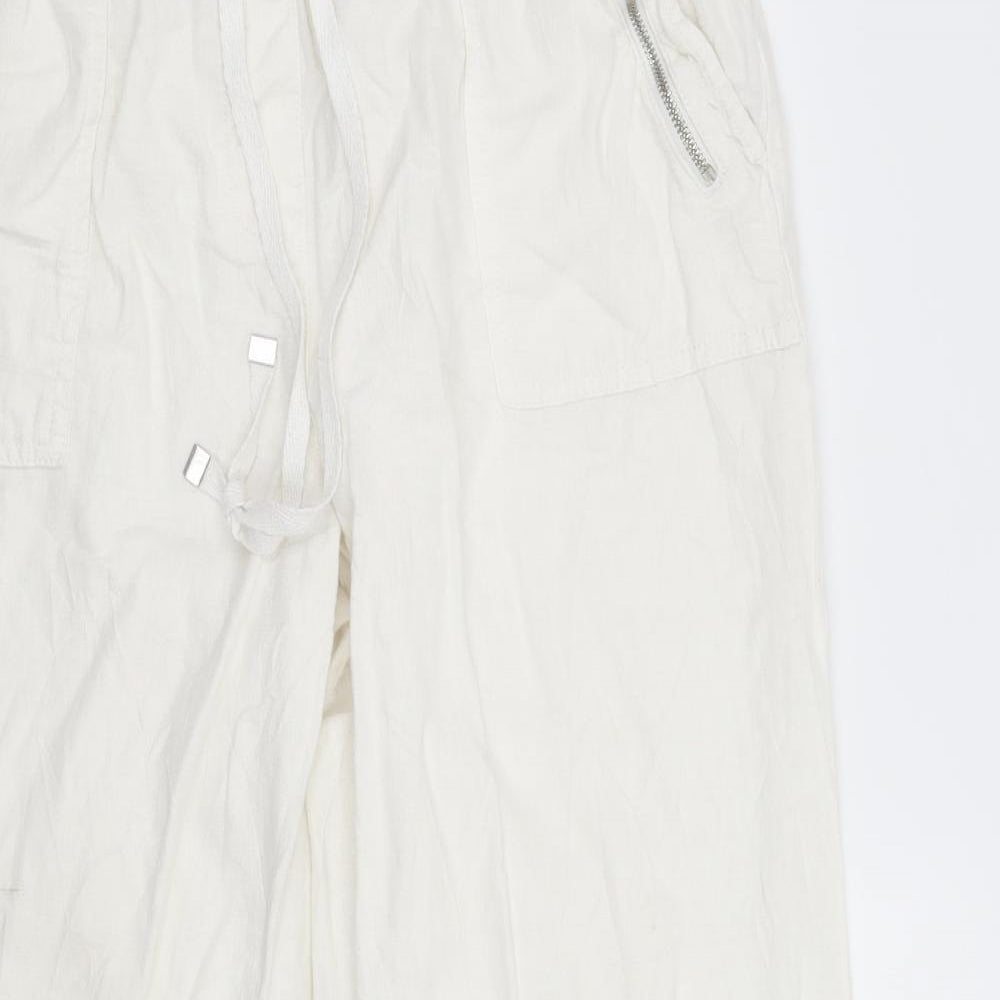 George Womens White   Trousers  Size 12 L27 in