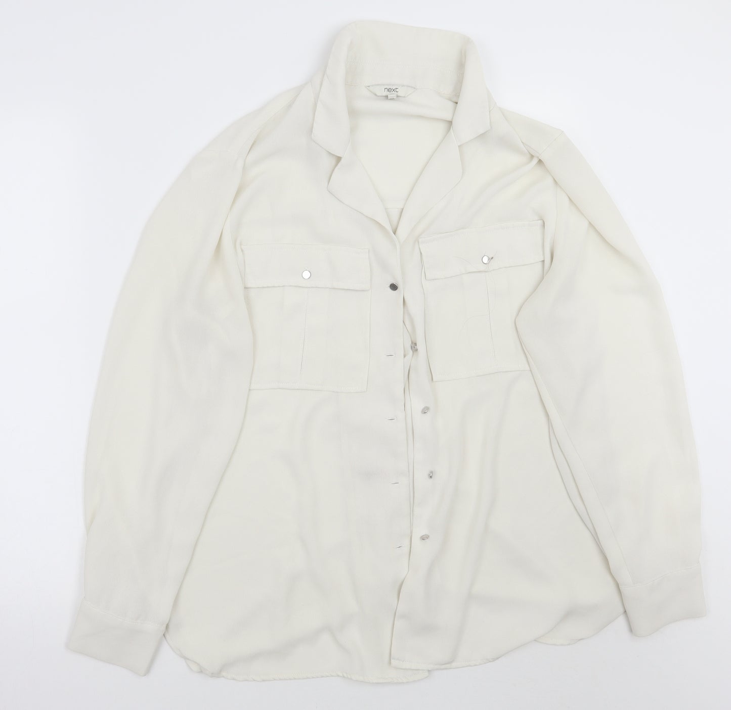 NEXT Womens White   Basic Button-Up Size 18