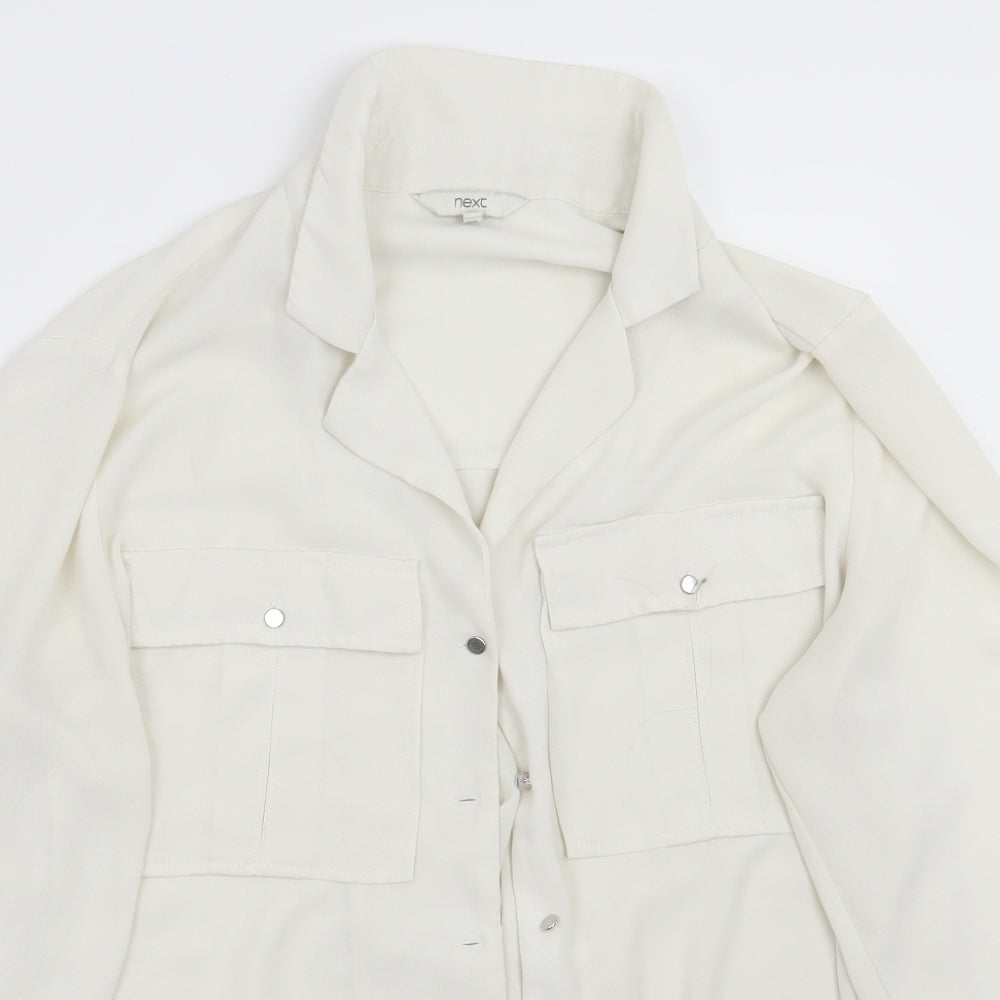 NEXT Womens White   Basic Button-Up Size 18