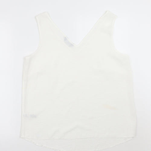 Nutmeg Womens White   Basic Blouse Size M