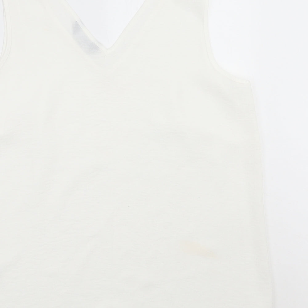 Nutmeg Womens White   Basic Blouse Size M