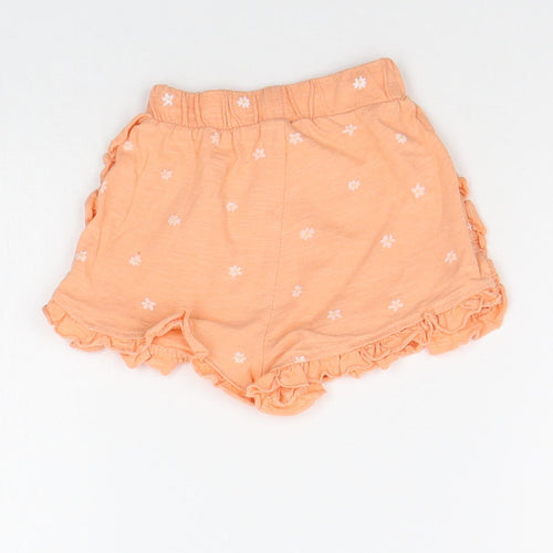 George Girls Orange Geometric  Cropped Jeans Size 12-18 Months
