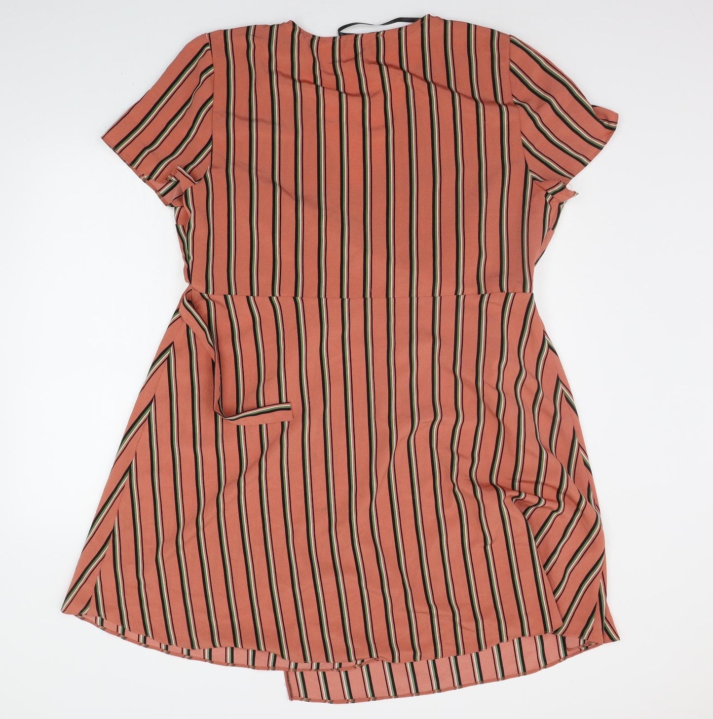 Primark Womens Orange Striped  A-Line  Size 20