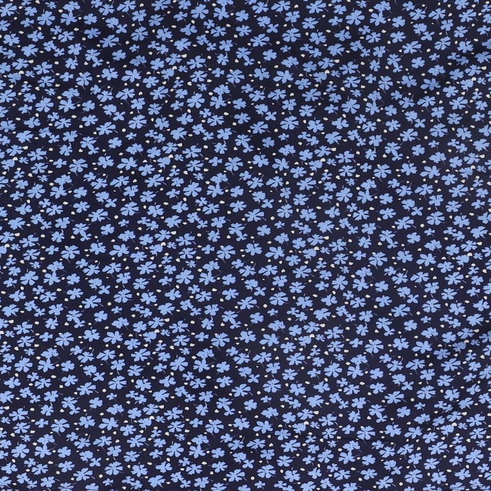 George Womens Blue Floral  Basic Button-Up Size 16