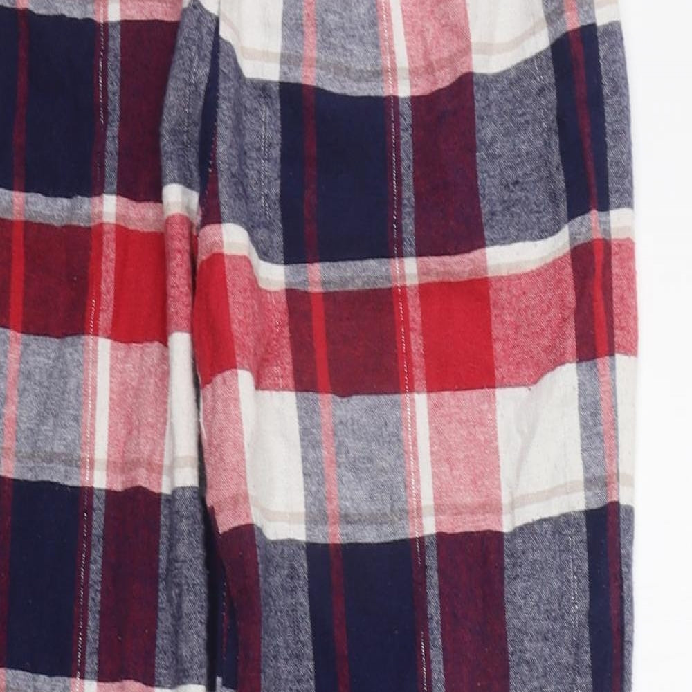 Boux Avenue Womens Red Check  Top Pyjama Pants Size 10