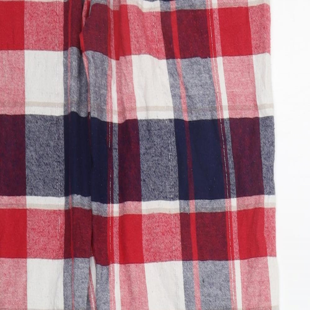 Boux Avenue Womens Red Check  Top Pyjama Pants Size 10