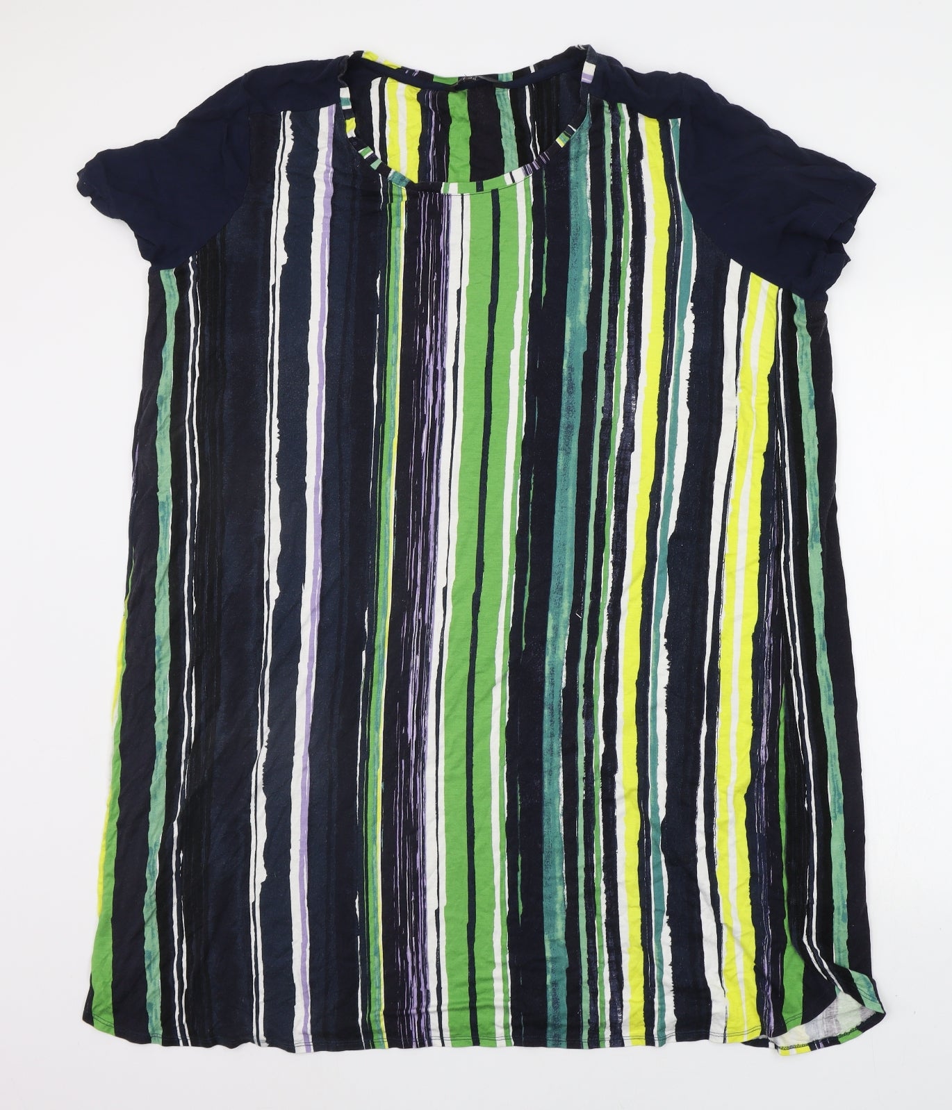 NEXT Womens Multicoloured Striped  T-Shirt Dress  Size 24