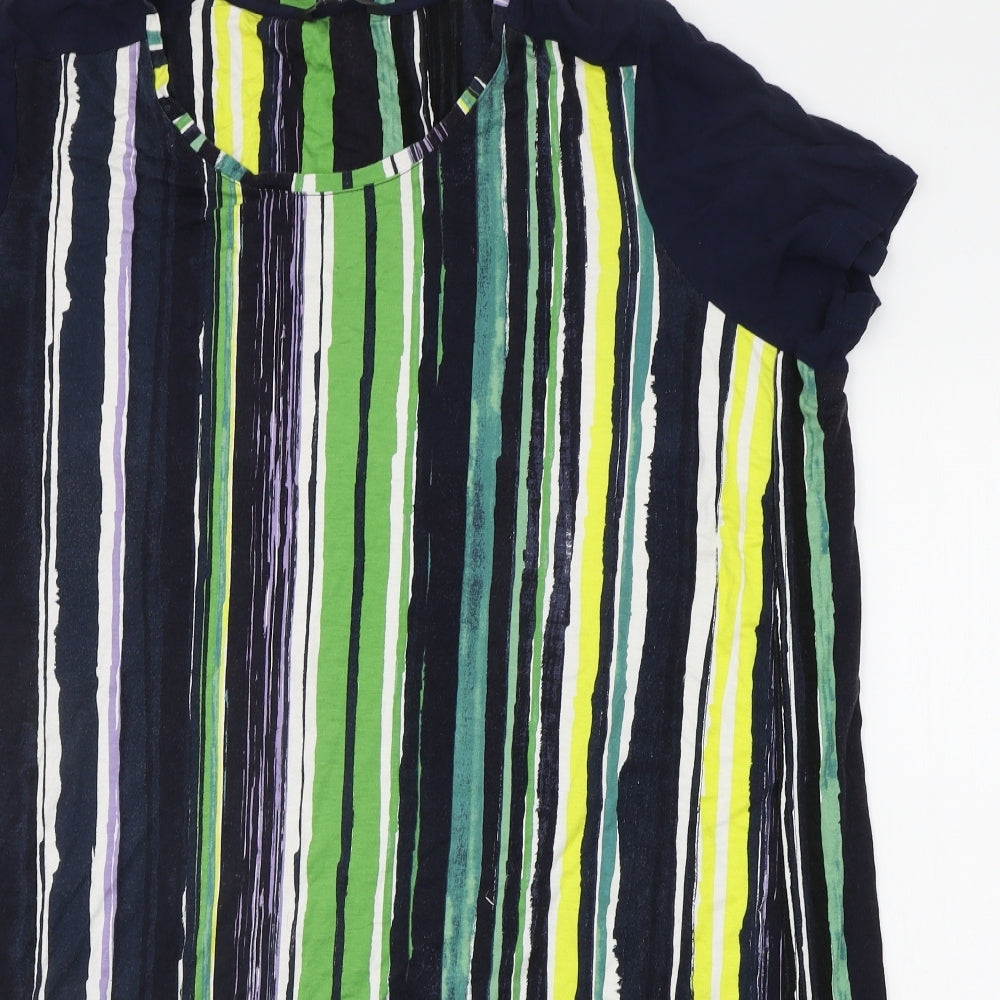 NEXT Womens Multicoloured Striped  T-Shirt Dress  Size 24