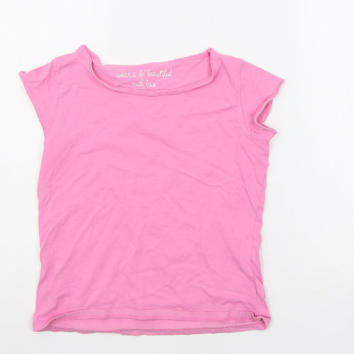 Marks and Spencer Girls Pink   Basic T-Shirt Size 9 Years