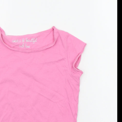 Marks and Spencer Girls Pink   Basic T-Shirt Size 9 Years